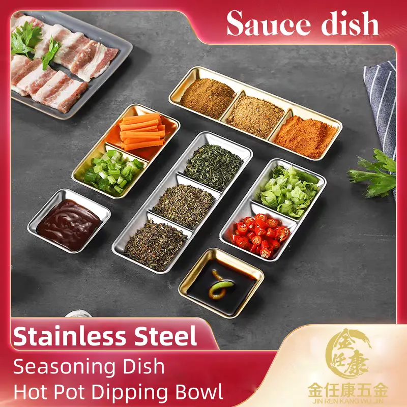 Stainless Steel Seasoning Dish Hot Po...