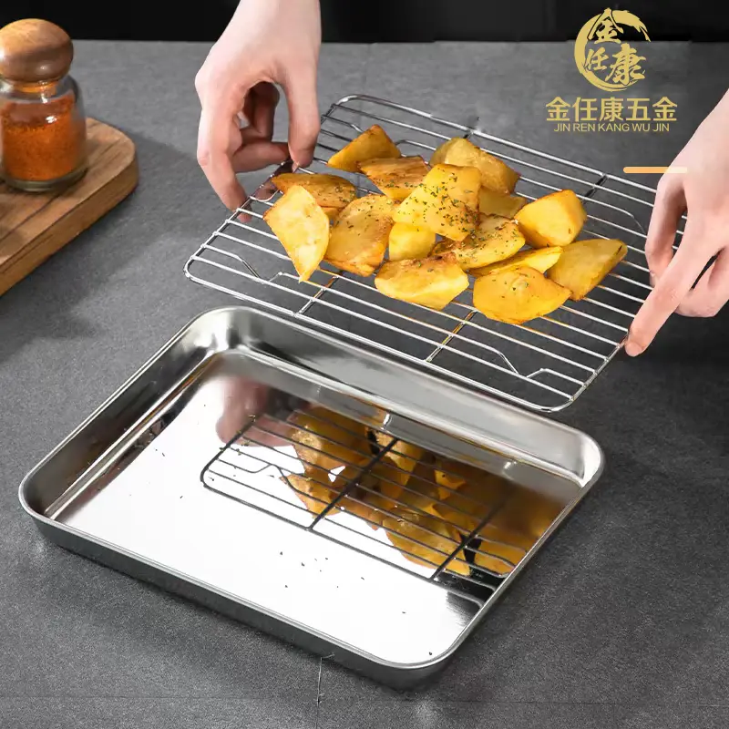 Stainless Steel Shallow Square Plates-product