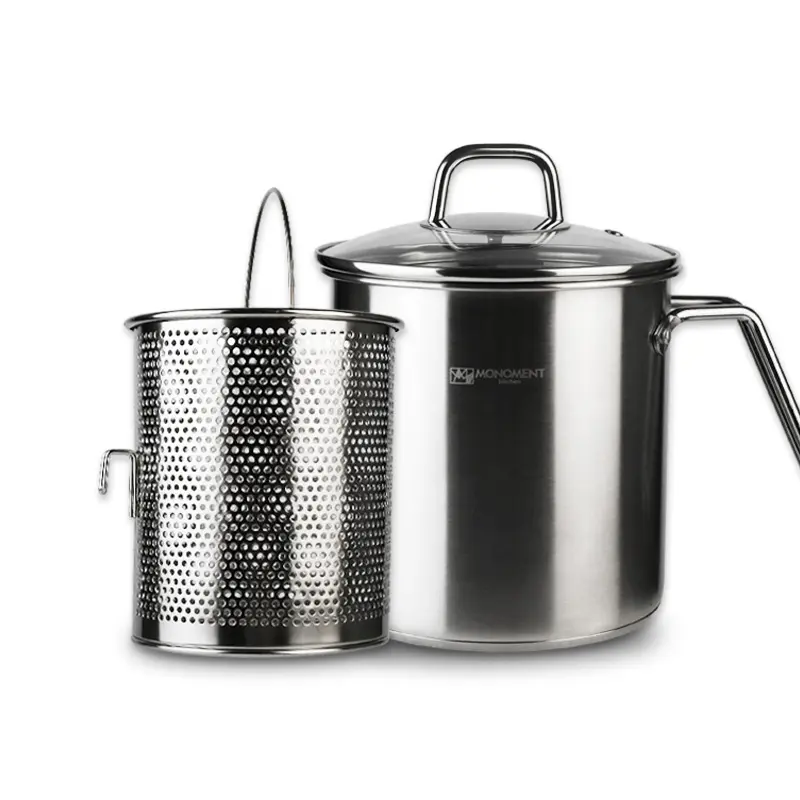 Stainless Steel Single Handle Asparagus Pot Steam Pot Soup Pot