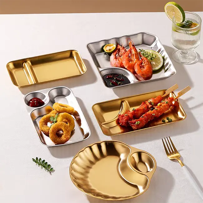 The Versatility of Stainless Steel Snack Trays: A Focus on Two-Grid Design for Commercial and Home Use